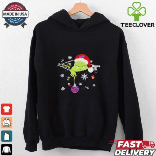 The Grinch Ew People holding Buffalo Bills Christmas ornament shirt