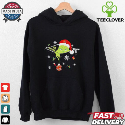 The Grinch Ew People holding Cleveland Browns Christmas ornament shirt