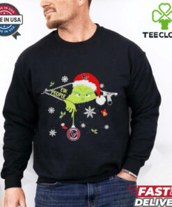 The Grinch Ew People holding Houston Texans Christmas ornament shirt
