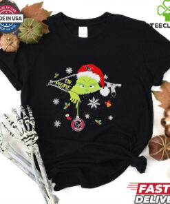 The Grinch Ew People holding Houston Texans Christmas ornament shirt