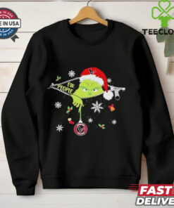 The Grinch Ew People holding Houston Texans Christmas ornament shirt