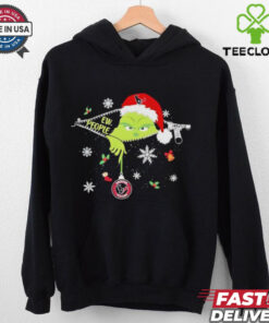 The Grinch Ew People holding Houston Texans Christmas ornament shirt