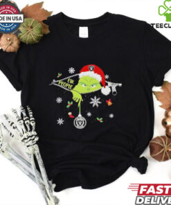 The Grinch Ew People holding Las Vegas Raiders Christmas ornament shirt