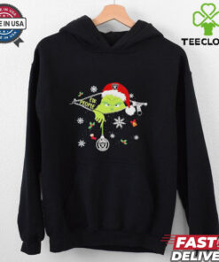 The Grinch Ew People holding Las Vegas Raiders Christmas ornament shirt