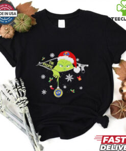 The Grinch Ew People holding Los Angeles Rams Christmas ornament shirt