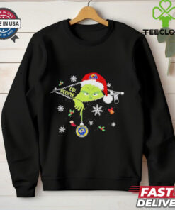 The Grinch Ew People holding Los Angeles Rams Christmas ornament shirt