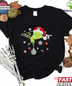 The Grinch Ew People holding Miami Dolphins Christmas ornament shirt