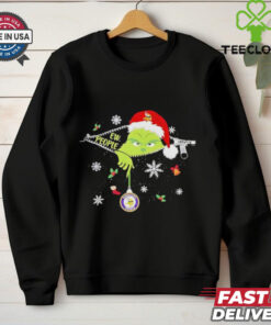 The Grinch Ew People holding Minnesota Vikings Christmas ornament shirt
