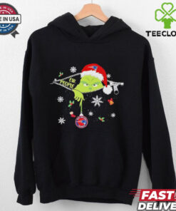 The Grinch Ew People holding New England Patriots Christmas ornament shirt