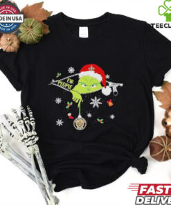 The Grinch Ew People holding New Orleans Saints Christmas ornament shirt