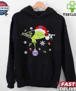 The Grinch Ew People holding New York Giants Christmas ornament shirt