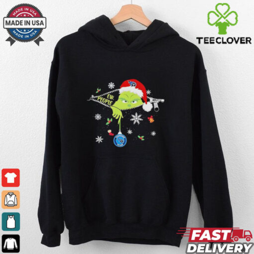 The Grinch Ew People holding Tennessee Titans Christmas ornament shirt