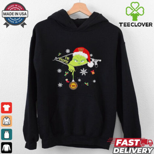 The Grinch Ew People holding Washington Commanders Christmas ornament shirt