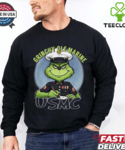 The Grinch Grinchy Ole Marine USMC Merry Christmas Shirt with a festive military-inspired design.