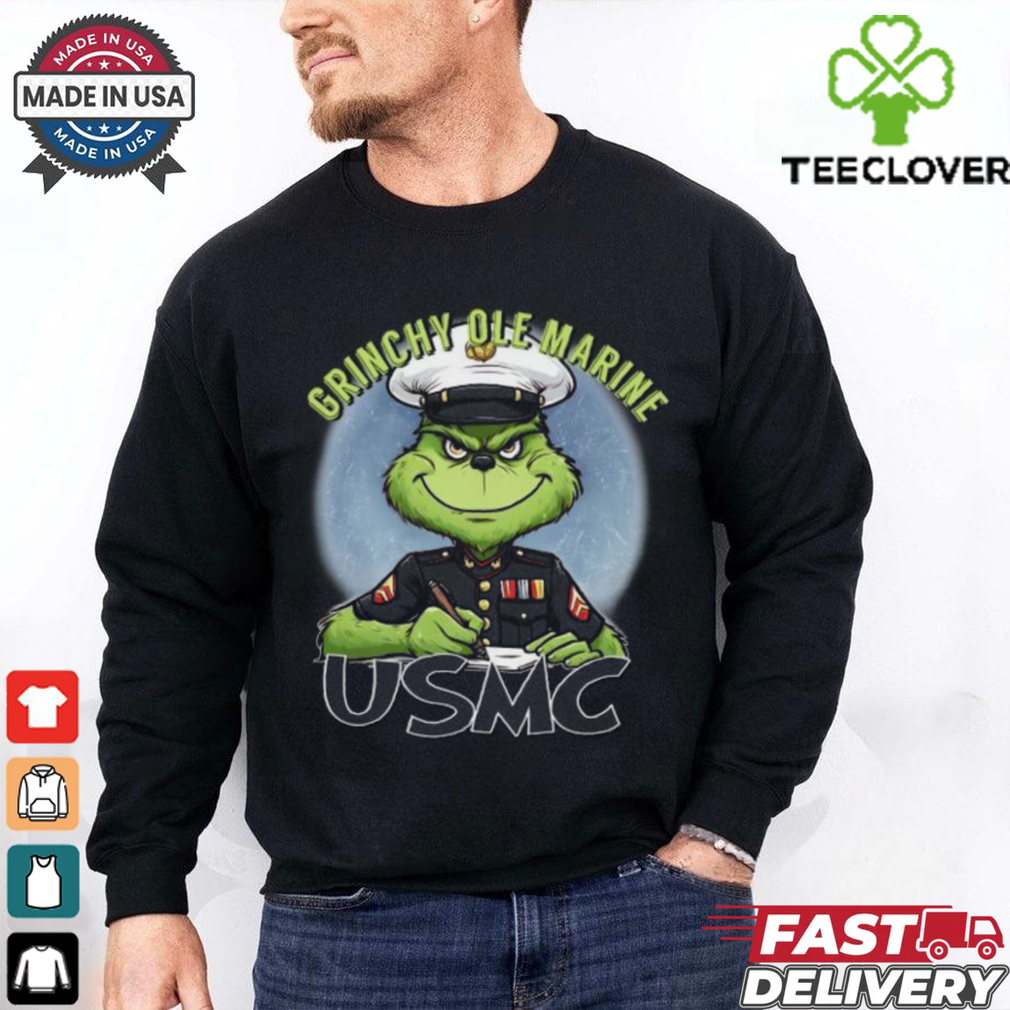 The Grinch Grinchy Ole Marine USMC Merry Christmas Shirt The Grinch Grinchy Ole Marine USMC Merry Christmas Shirt