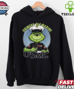 The Grinch Grinchy Ole Marine USMC Merry Christmas Shirt with a festive military-inspired design.