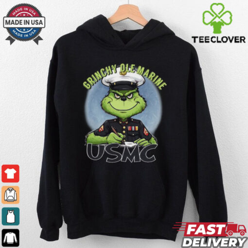 The Grinch Grinchy Ole Marine USMC Merry Christmas Shirt