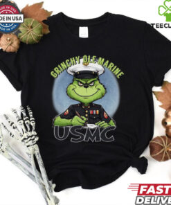 The Grinch Grinchy Ole Marine USMC Merry Christmas Shirt with a festive military-inspired design.