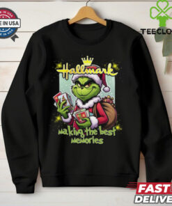The Grinch Hallmark Making The Best Memories Merry Christmas Shirt with a heartwarming holiday design.