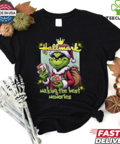 The Grinch Hallmark Making The Best Memories Merry Christmas Shirt with a heartwarming holiday design.