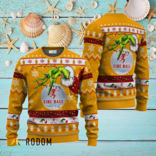 The Grinch Hand Fireball Ugly Christmas Sweater