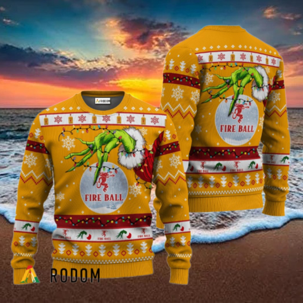 The Grinch Hand Fireball Ugly Christmas Sweater The Grinch Hand Fireball Ugly Christmas Sweater