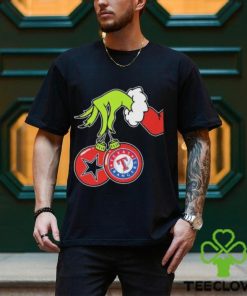 The Grinch Hand Hold Dallas Cowboys And Texas Rangers T Shirt