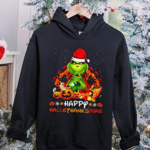 The Grinch Happy Hallothanksmas Halloween Thanksgiving And Christmas 2023 Shirt