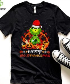The Grinch Happy Hallothanksmas Halloween Thanksgiving And Christmas 2023 Shirt