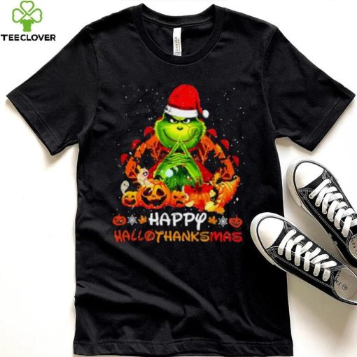 The Grinch Happy Hallothanksmas Halloween Thanksgiving And Christmas 2023 Shirt