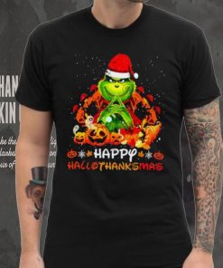 The Grinch Happy Hallothanksmas Halloween Thanksgiving And Christmas 2023 Shirt