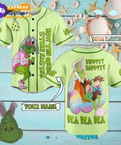 The Grinch Hippity Hoppity Custom Name Baseball Jersey