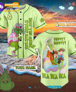 The Grinch Hippity Hoppity Custom Name Baseball Jersey