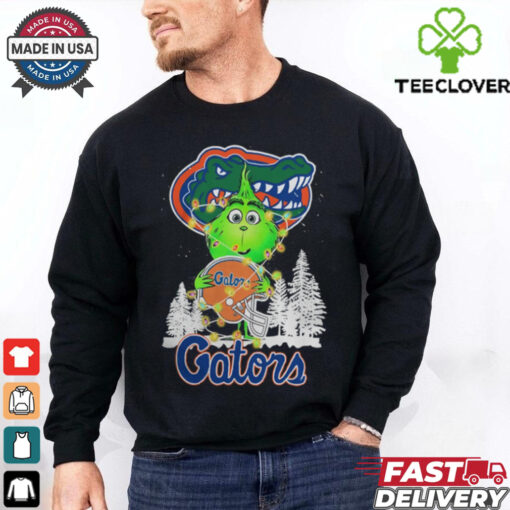 The Grinch Hug Florida Gators Helmet Christmas Shirt