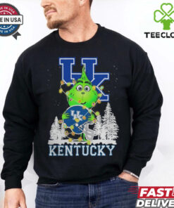 The Grinch Hug Kentucky Wildcats Helmet Christmas Shirt