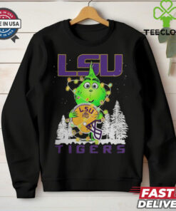 The Grinch Hug LSU Tigers Helmet Christmas Shirt