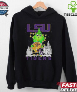 The Grinch Hug LSU Tigers Helmet Christmas Shirt