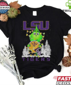 The Grinch Hug LSU Tigers Helmet Christmas Shirt