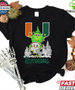 The Grinch Hug Miami Hurricanes Helmet Christmas Shirt