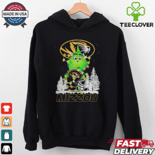 The Grinch Hug Missouri Tigers Helmet Christmas Shirt