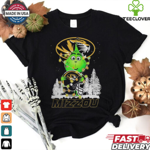 The Grinch Hug Missouri Tigers Helmet Christmas Shirt