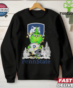 The Grinch Hug Penn State Helmet Christmas Shirt
