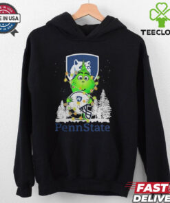 The Grinch Hug Penn State Helmet Christmas Shirt