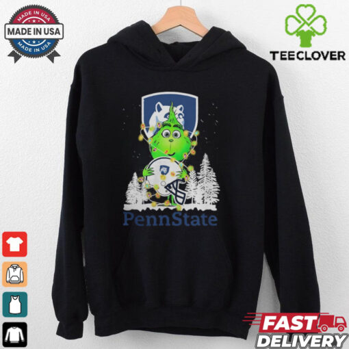 The Grinch Hug Penn State Helmet Christmas Shirt