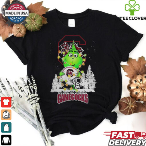 The Grinch Hug South Carolina Helmet Christmas Shirt
