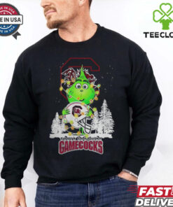 The Grinch Hug South Carolina Helmet Christmas Shirt