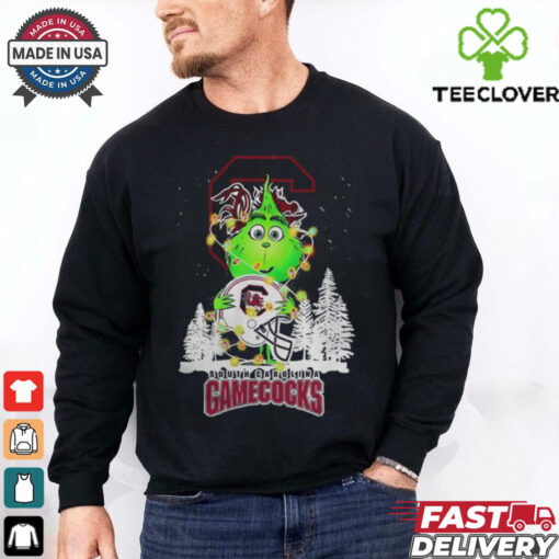 The Grinch Hug South Carolina Helmet Christmas Shirt