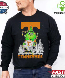The Grinch Hug Tennessee Volunteers Helmet Christmas Shirt