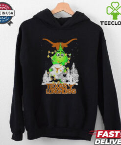 The Grinch Hug Texas Longhorns Helmet Christmas Shirt