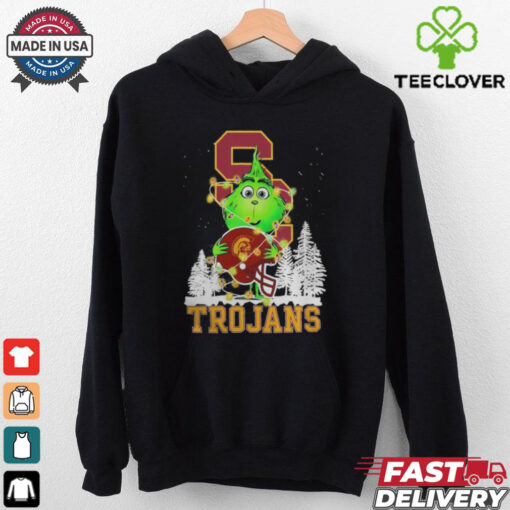 The Grinch Hug USC Trojans Helmet Christmas Shirt